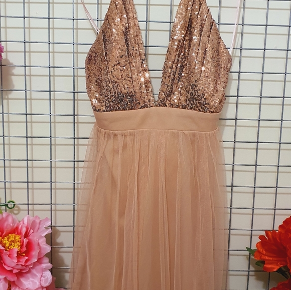 1 DAY SALE ONLY! ☆ SHOWPO. Rose Gold Sequence Mini Dress AU16 NWT - Picture 15 of 16